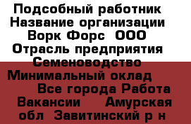 Подсобный работник › Название организации ­ Ворк Форс, ООО › Отрасль предприятия ­ Семеноводство › Минимальный оклад ­ 30 000 - Все города Работа » Вакансии   . Амурская обл.,Завитинский р-н